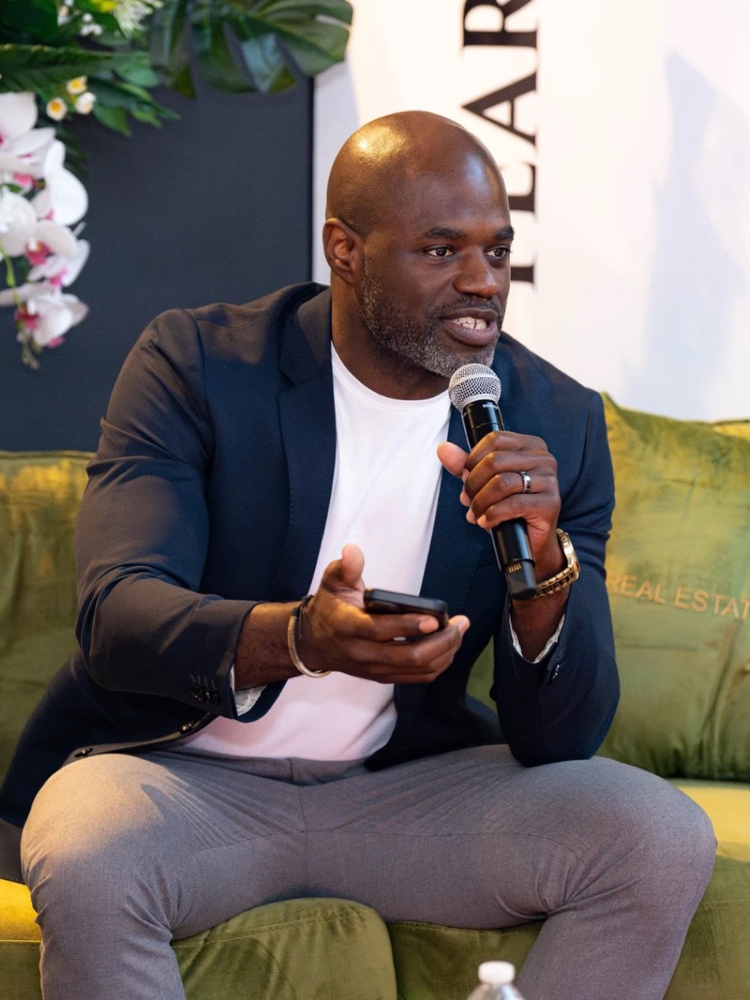John Lewis speaking on a panel at Real Estate Bae Live